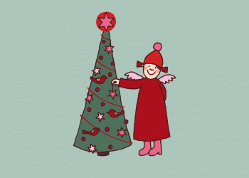Florentine mit Weihnachtsbaum