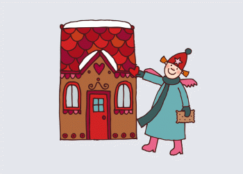 Sternchen mit Lebkuchenhaus
