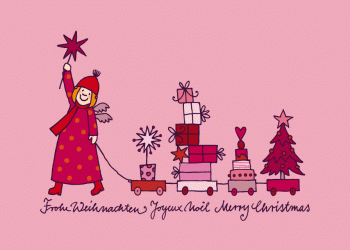 Weihnachten-Postkarte-rosa