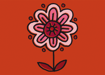 Blume outline rot