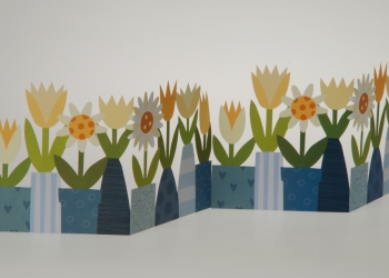 Blumenkarteblau