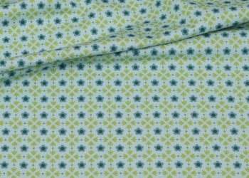 Hilco Jersey Bluemchen gruen