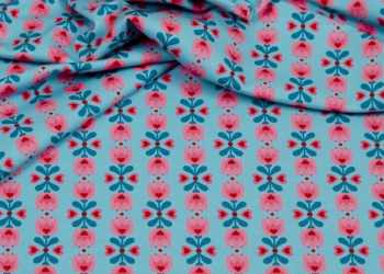 Hilco Jersey Tulpen blau